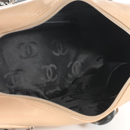Chanel Calfskin Quilted Large Cambon Bowler Beige Black 9 of 11