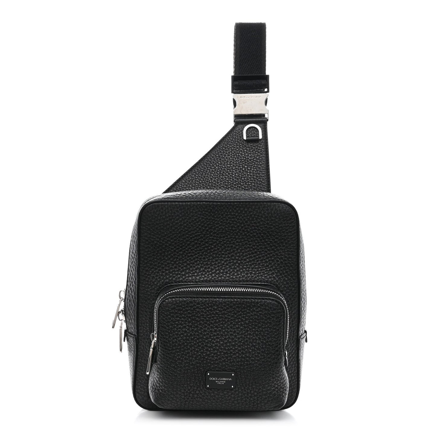 Hammered Calfskin Palermo Zaino Backpack Black