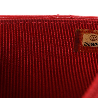 Chanel Glazed Calfskin Quilted Reissue Wallet On Chain WOC Red 8 of 12