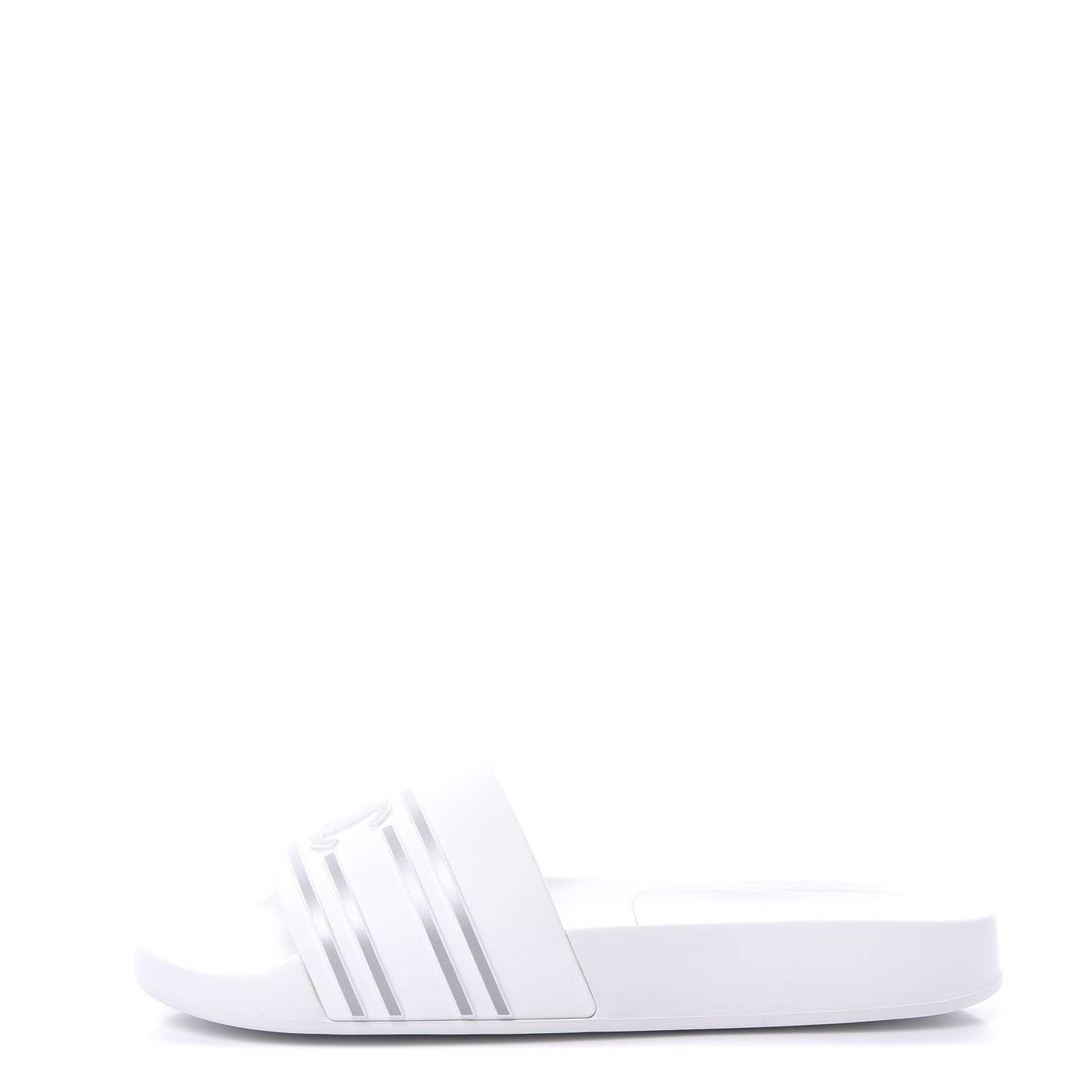PVC CC Mules Sandals 38 White Grey