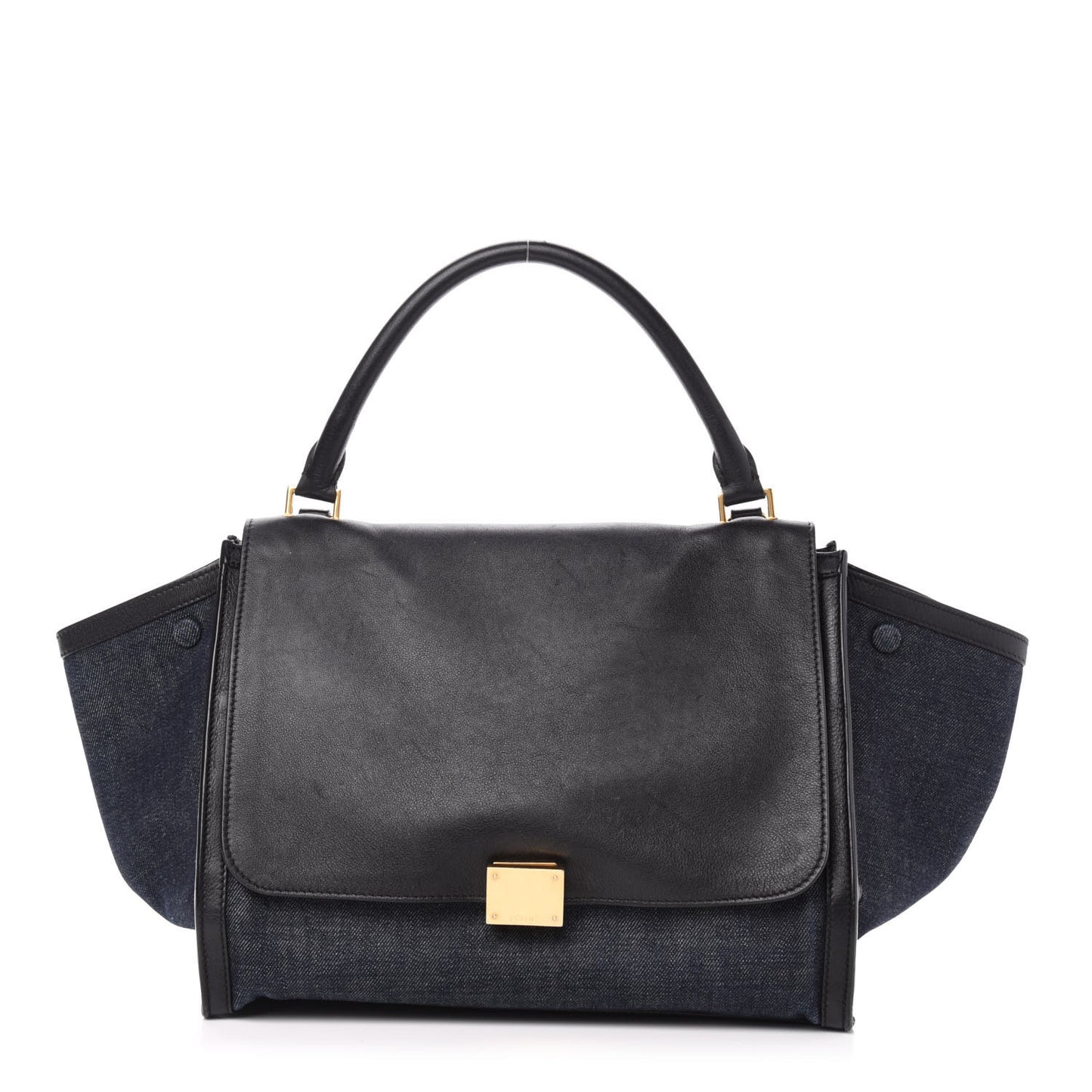 Smooth Calfskin Denim Medium Trapeze Blue
