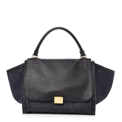 Celine Smooth Calfskin Denim Medium Trapeze Blue 1 of 16