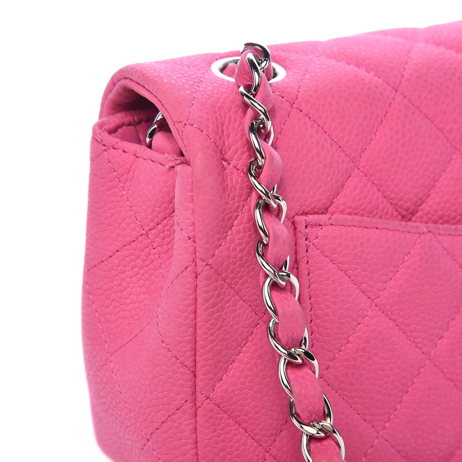 Chanel Iridescent Caviar Quilted Mini Rectangular Flap Pink 12 of 15