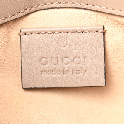 Gucci Calfskin Matelasse Super Mini GG Marmont Shoulder Bag Porcelain Rose 6 of 10