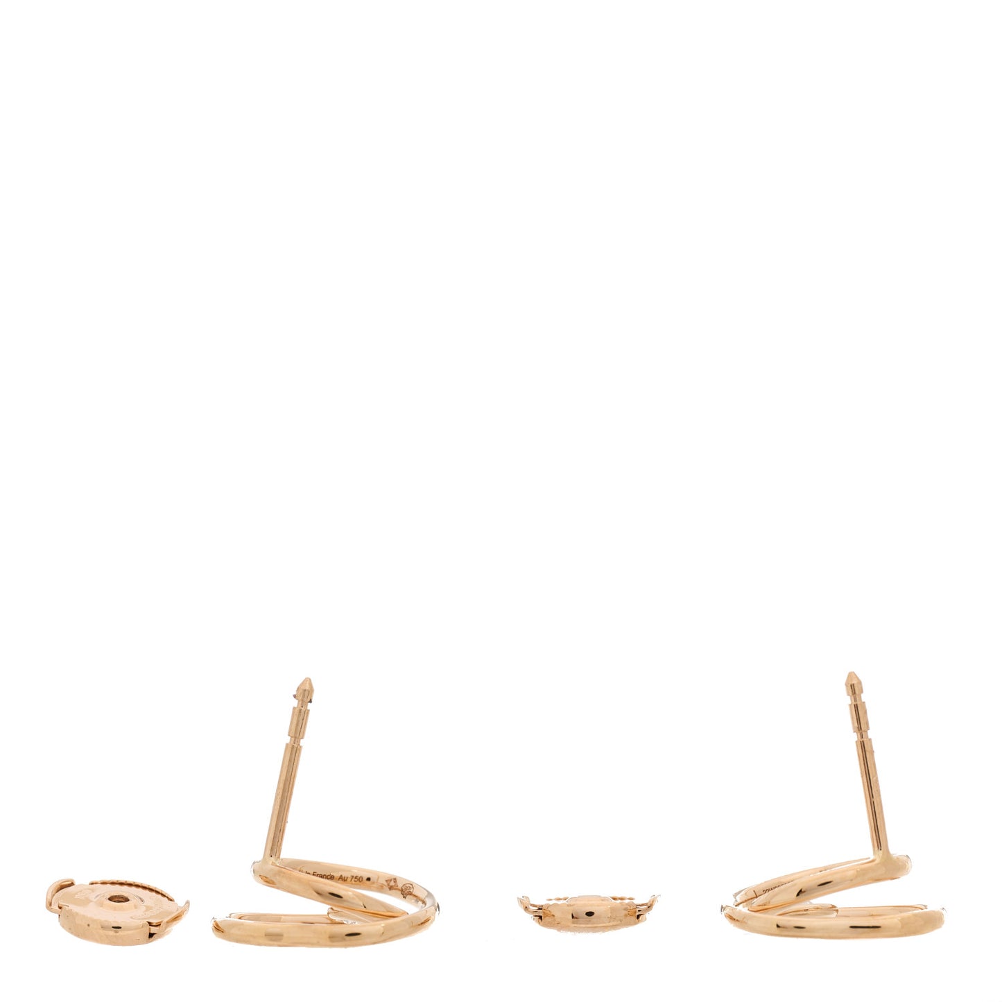 18K Rose Gold Diamond TPM Vertige Coeur Earrings