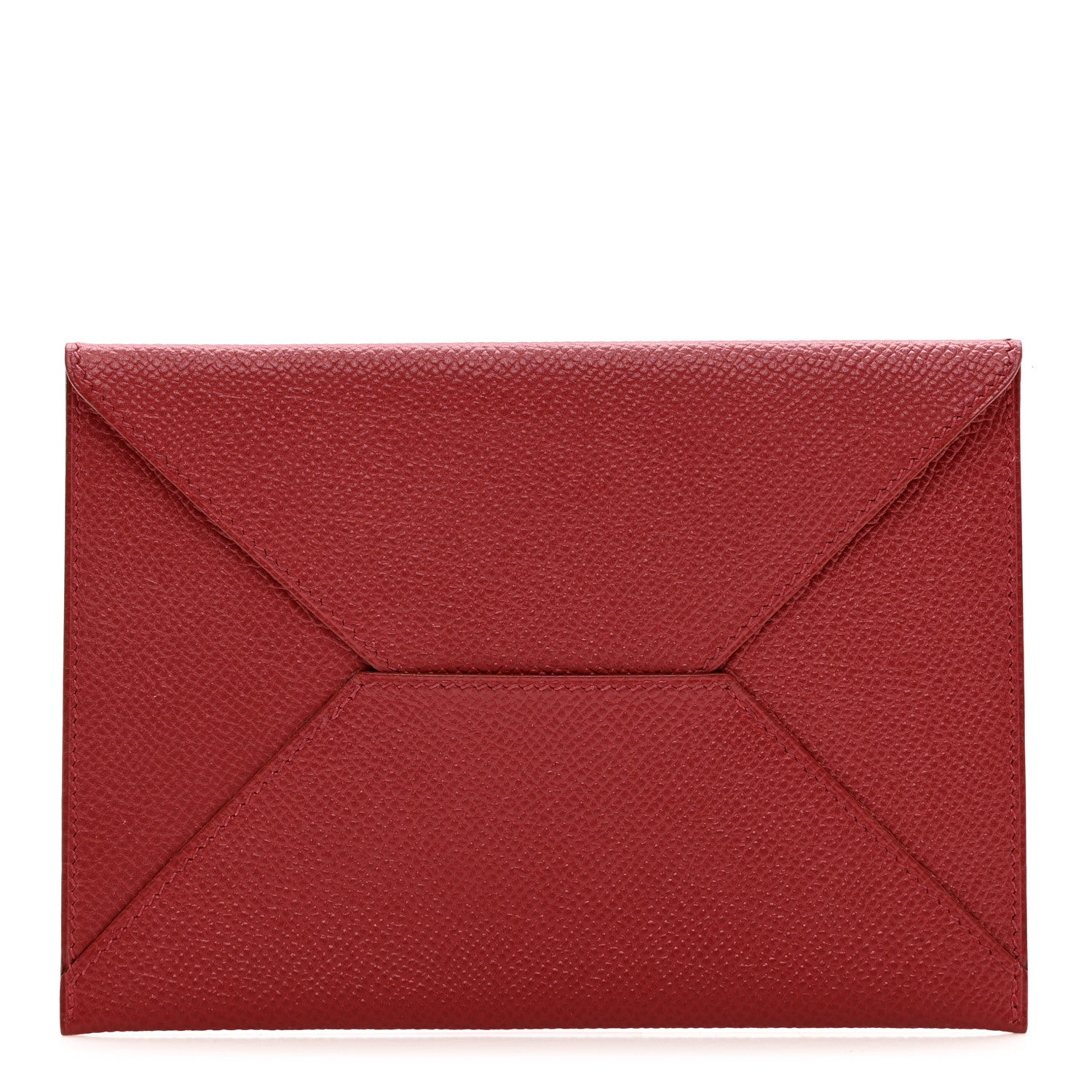 Hermes Epsom Large Envelope Clutch Rouge Garance 1 of 6