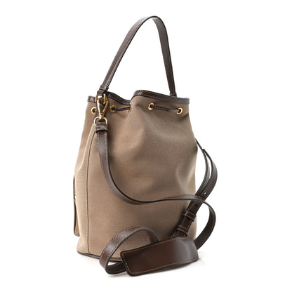 Prada Jacquard Logo Mini Bucket Crossbody Bag Corda Bruciato 3 of 10