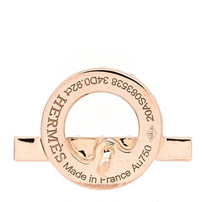 Hermes 18K Rose Gold Diamond Finesse Earrings 4 of 5