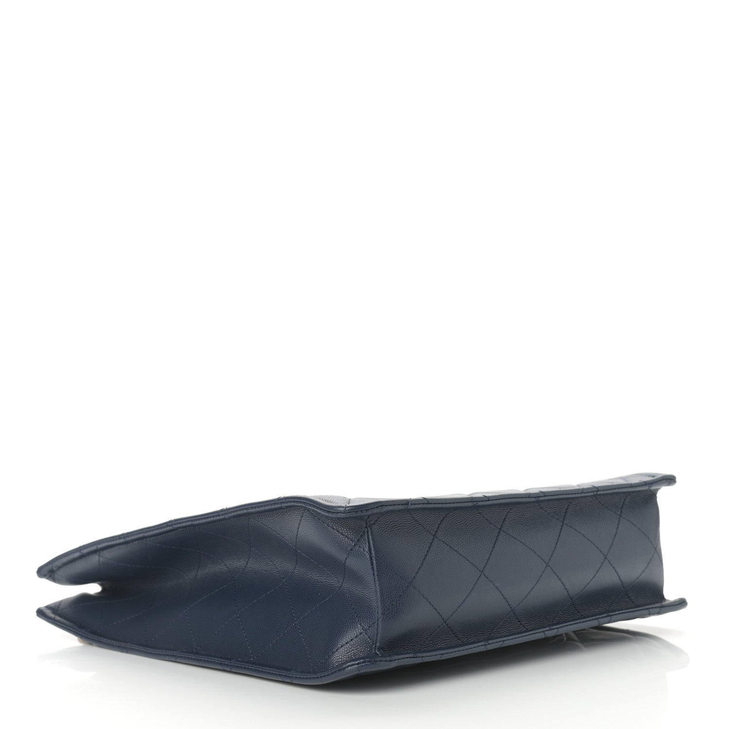 Chanel Caviar Quilted Sweet Vertical Shopping Tote Navy 4 of 11