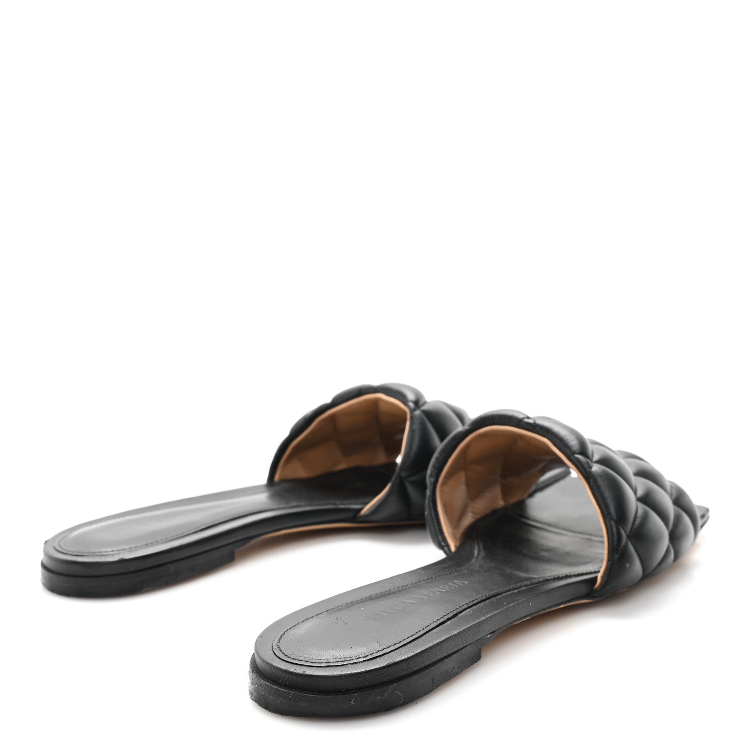 Bottega Veneta Nappa Matelasse Padded Flat Sandals 37.5 Black 5 of 9