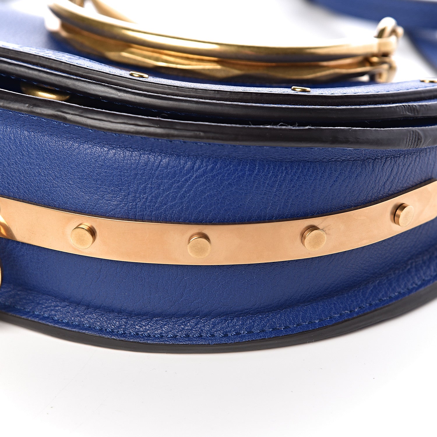 Chloe Calfskin Small Nile Bracelet Minaudiere Bag Majesty Blue 10 of 10