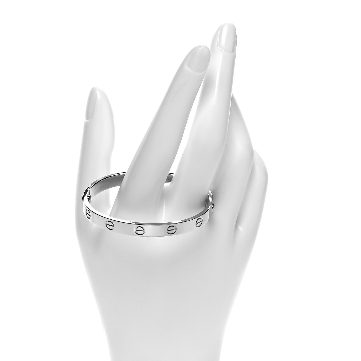 18K White Gold LOVE Bracelet 16