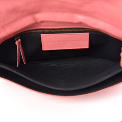 Balenciaga Agneau Classic Hardware Envelope Clutch Rose Bonbon 7 of 9