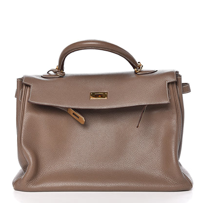 Hermes Taurillon Clemence Kelly Retourne 35 Etoupe 21 of 22