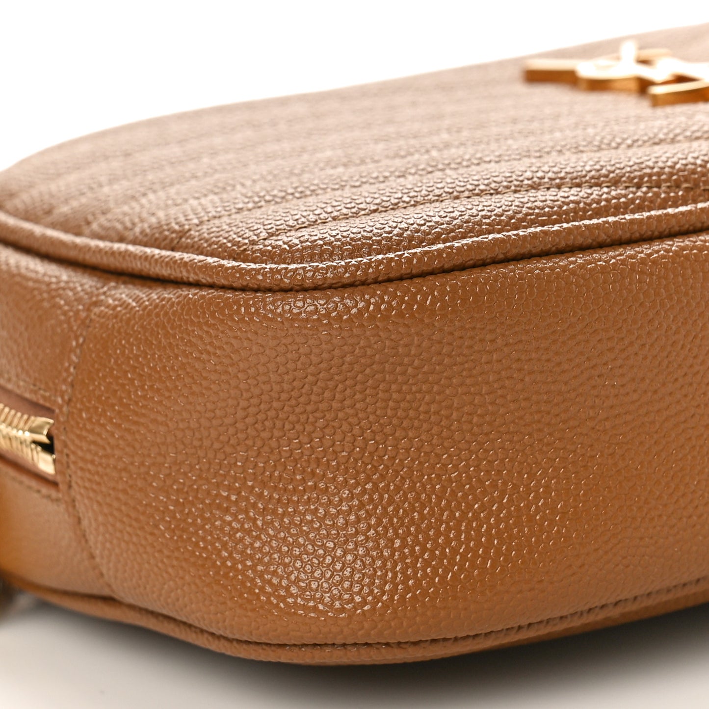Grain De Poudre Matelasse Monogram Mini Lou Camera Bag Dark Natural