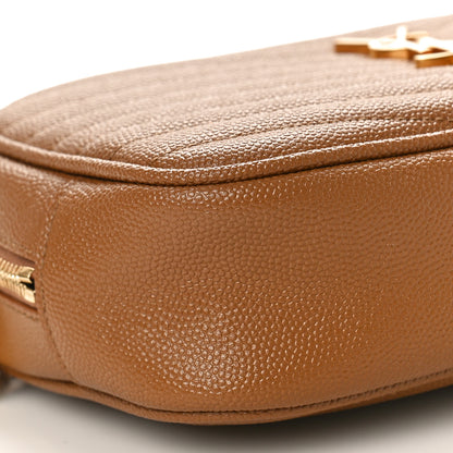 Saint Laurent Grain De Poudre Matelasse Monogram Mini Lou Camera Bag Dark Natural 9 of 11
