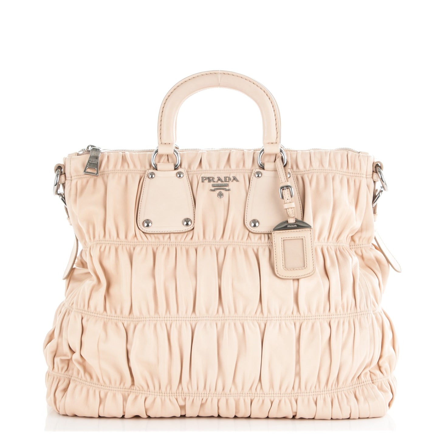 Nappa Gaufre Tote Ecru