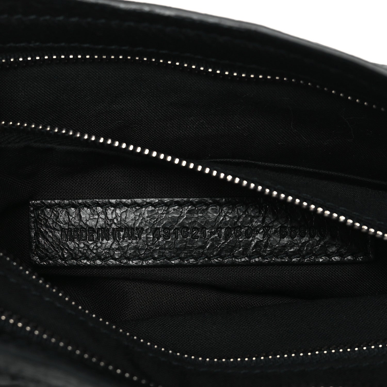 Balenciaga Agneau Classic Silver Hardware S City Logo Strap Black White 7 of 9