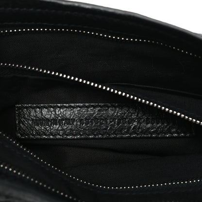 Balenciaga Agneau Classic Silver Hardware S City Logo Strap Black White 7 of 9