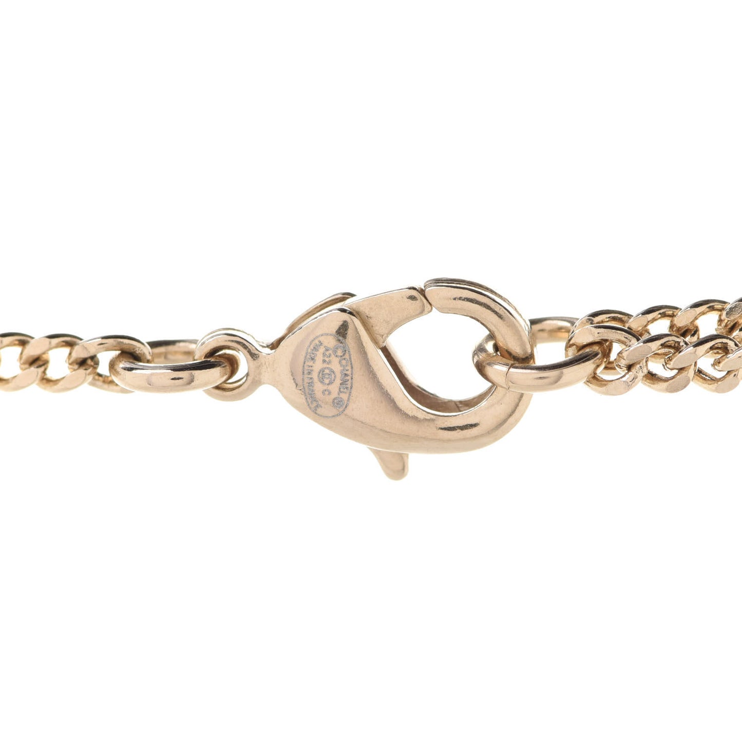 Crystal CC Pendant Necklace Gold