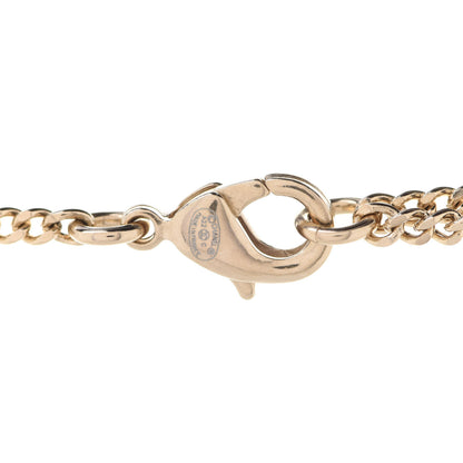 Chanel Crystal CC Pendant Necklace Gold 5 of 6