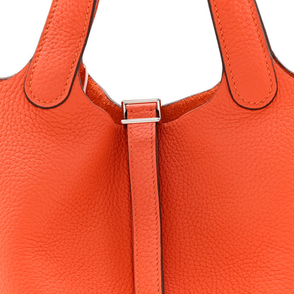 Hermes Taurillon Clemence Picotin Lock 18 PM Tangerine 8 of 11