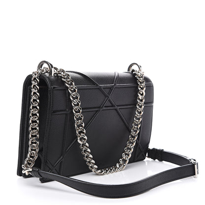 Christian Dior Grained Calfskin Medium Diorama Flap Bag Black 2 of 9