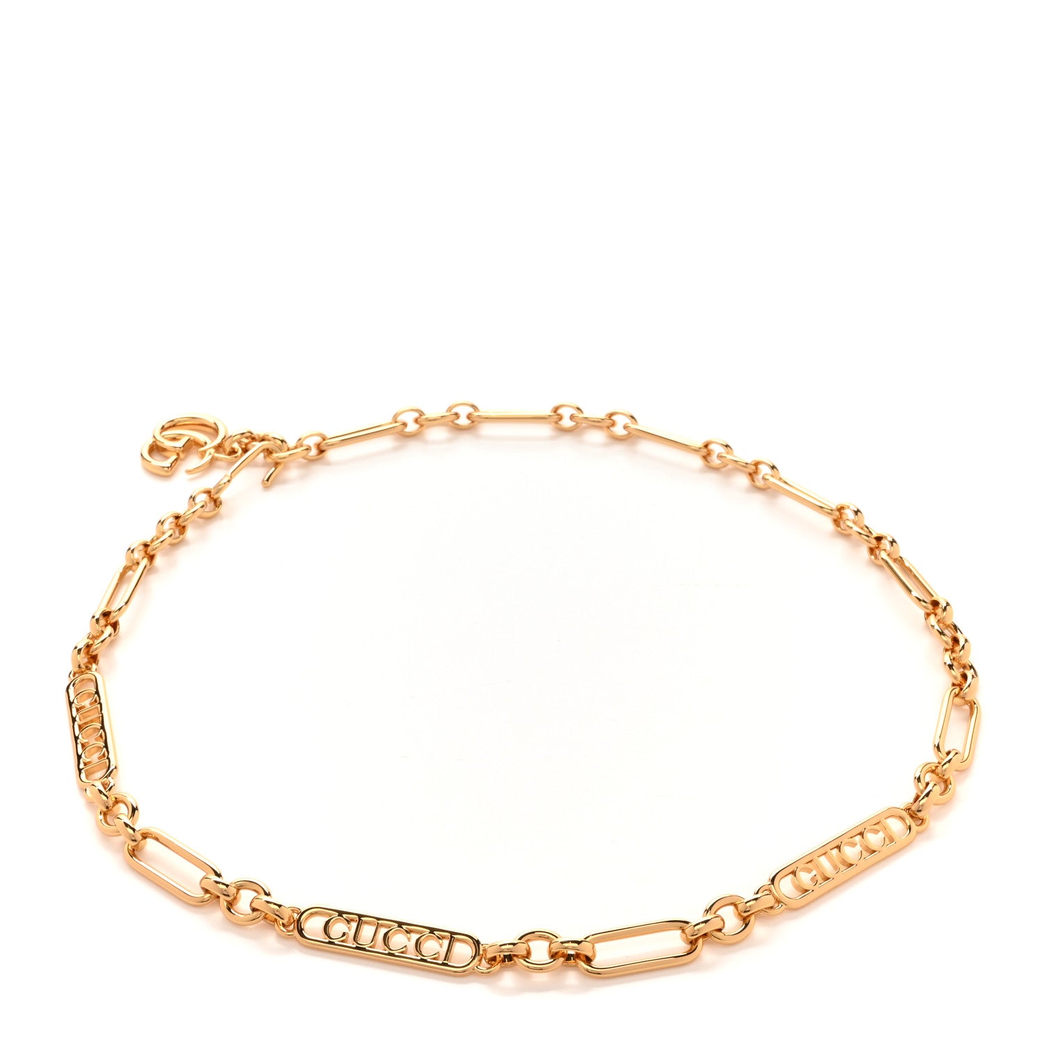 Gucci Logo Chain GG Belt 65 Gold 2 of 4
