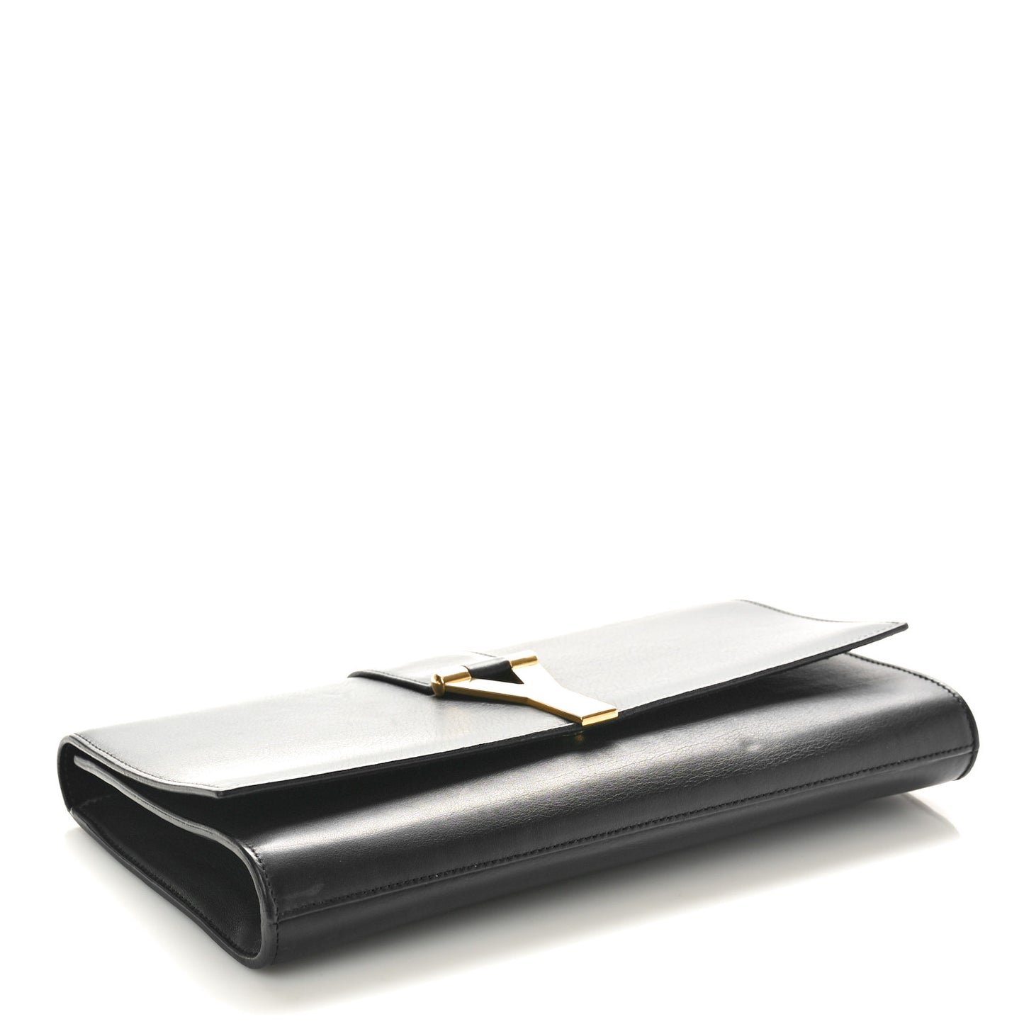 Calfskin Classic Y Ligne Clutch Grey