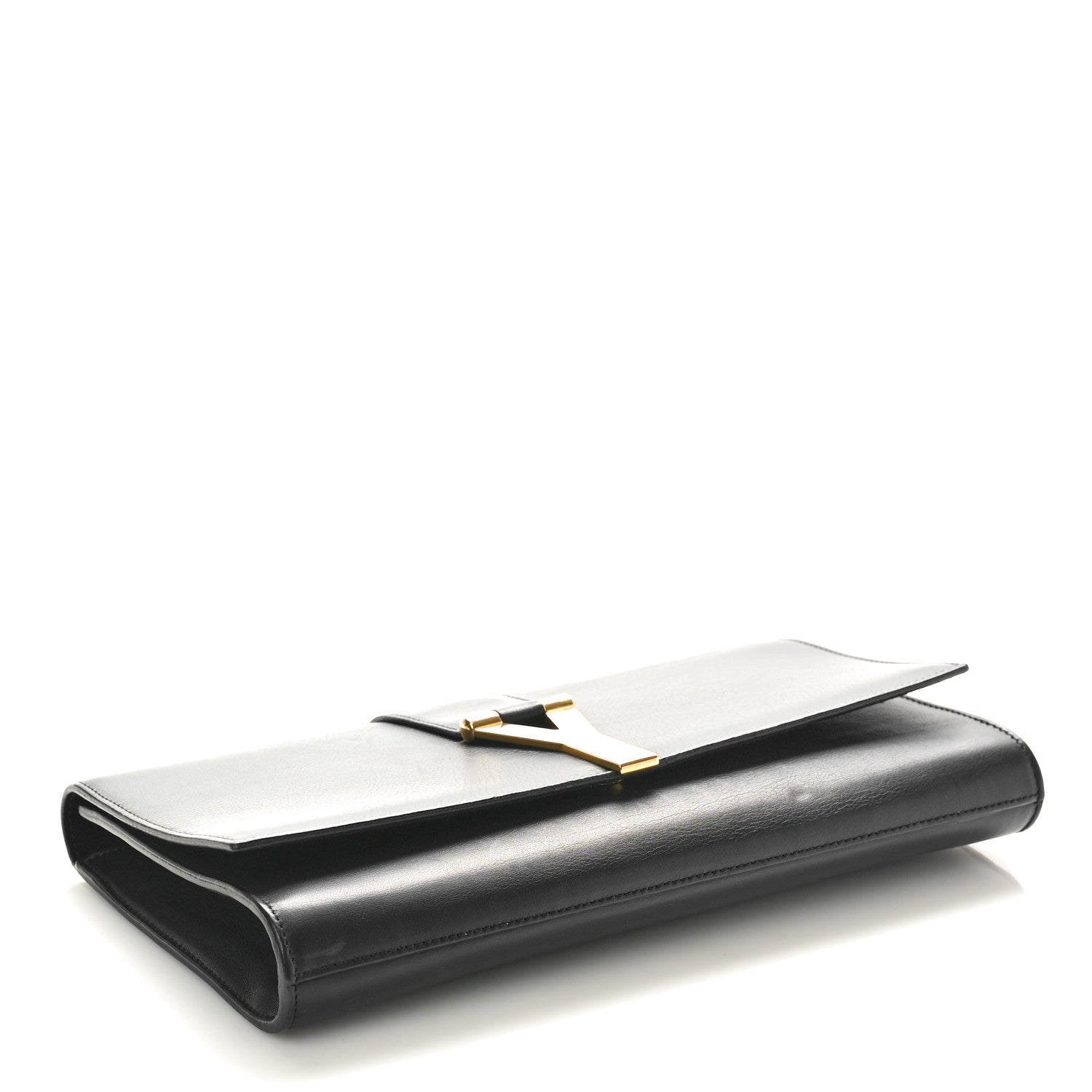 Saint Laurent Calfskin Classic Y Ligne Clutch Grey 8 of 9