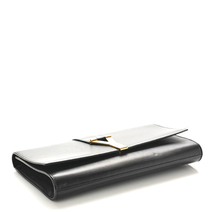 Saint Laurent Calfskin Classic Y Ligne Clutch Grey 8 of 9