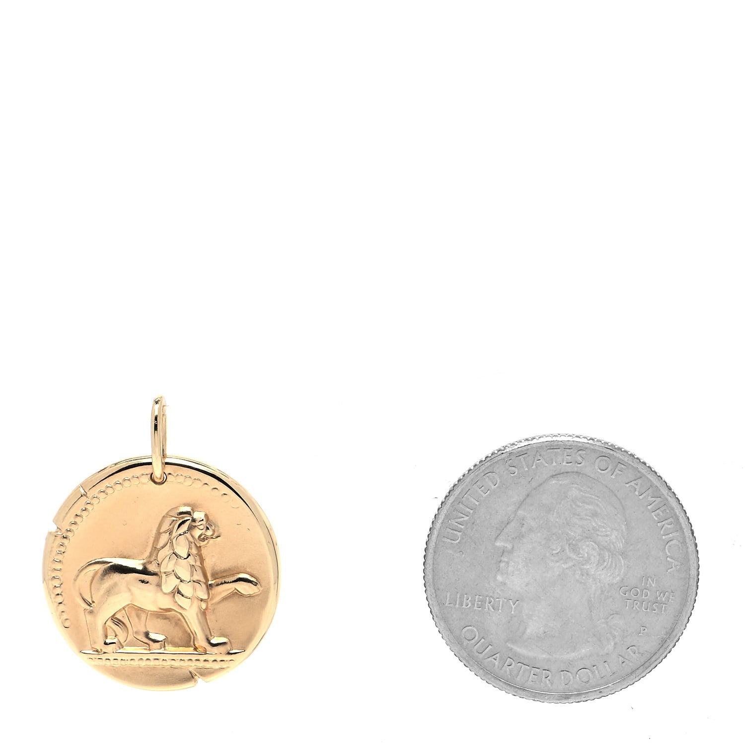 Van Cleef & Arpels 18K Yellow Gold Zodiac Leo Pendant 2 of 5