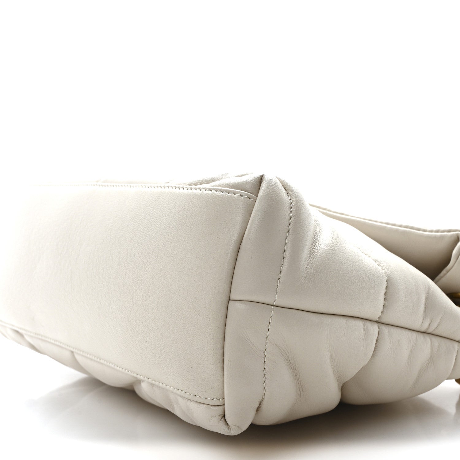 Saint Laurent Lambskin Quilted Small Loulou Puffer Monogram Chain Satchel Crema Soft 10 of 11