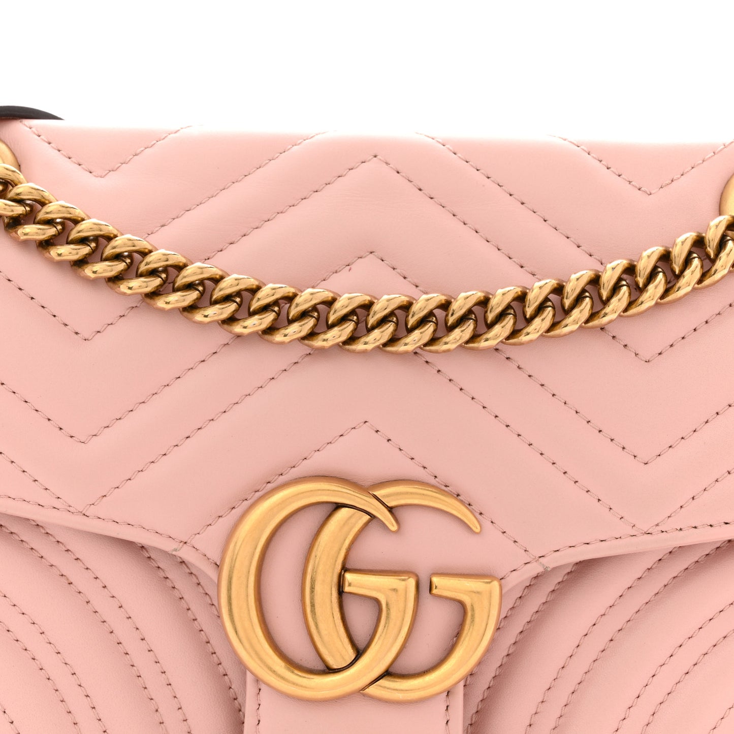 Calfskin Matelasse Small GG Marmont Shoulder Bag Perfect Pink