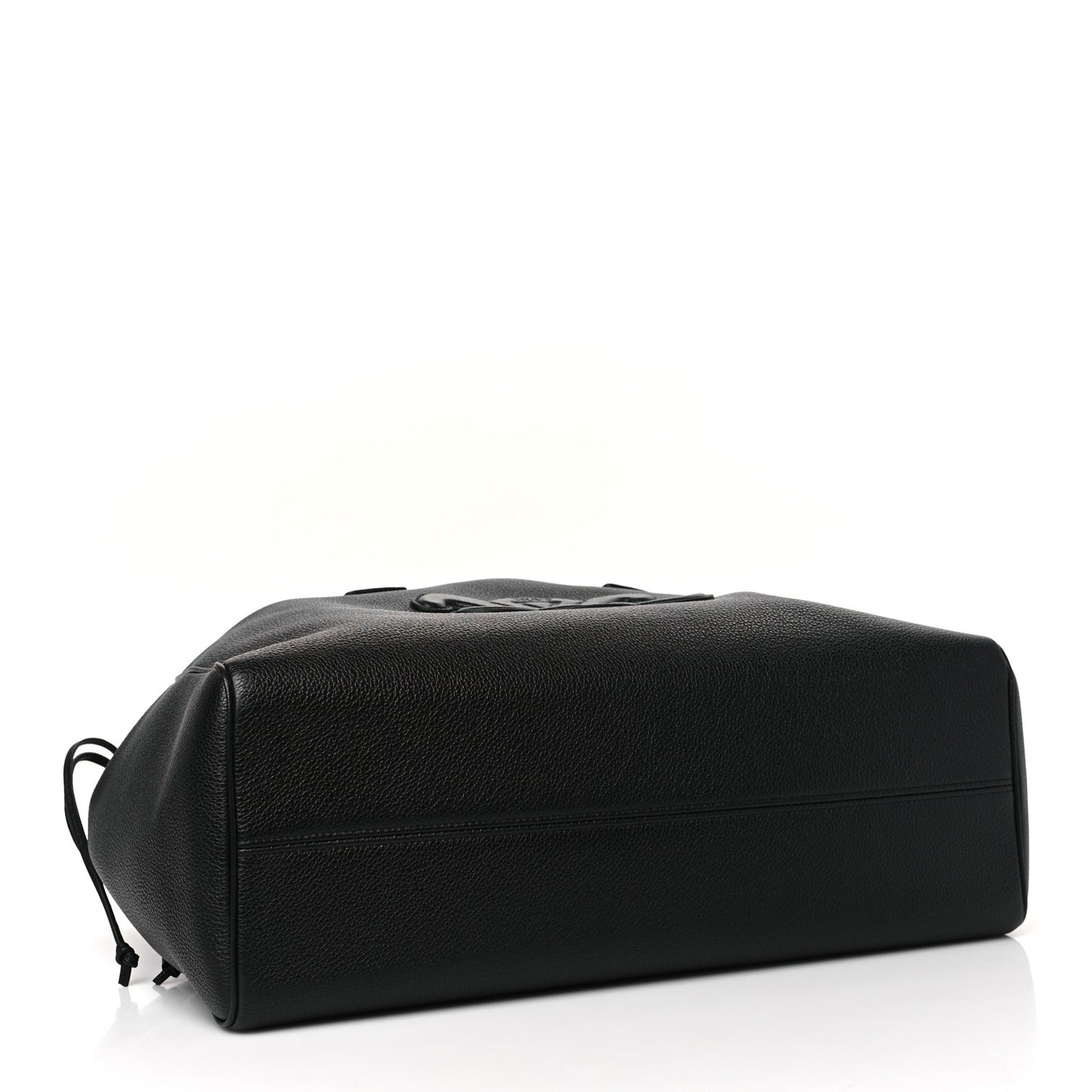Grained Calfskin Cuir Triomphe Cabas Drawstring Black