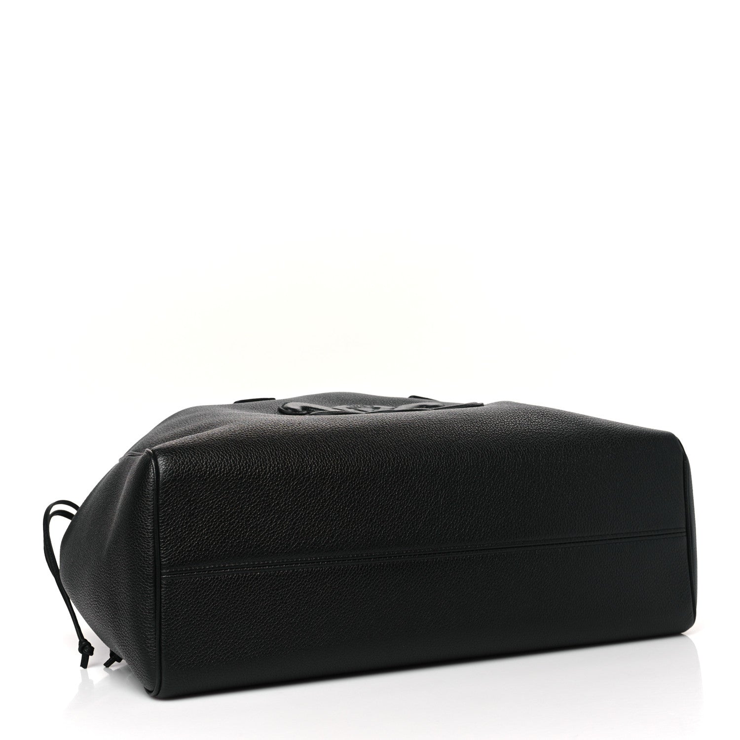 Celine Grained Calfskin Cuir Triomphe Cabas Drawstring Black 4 of 8