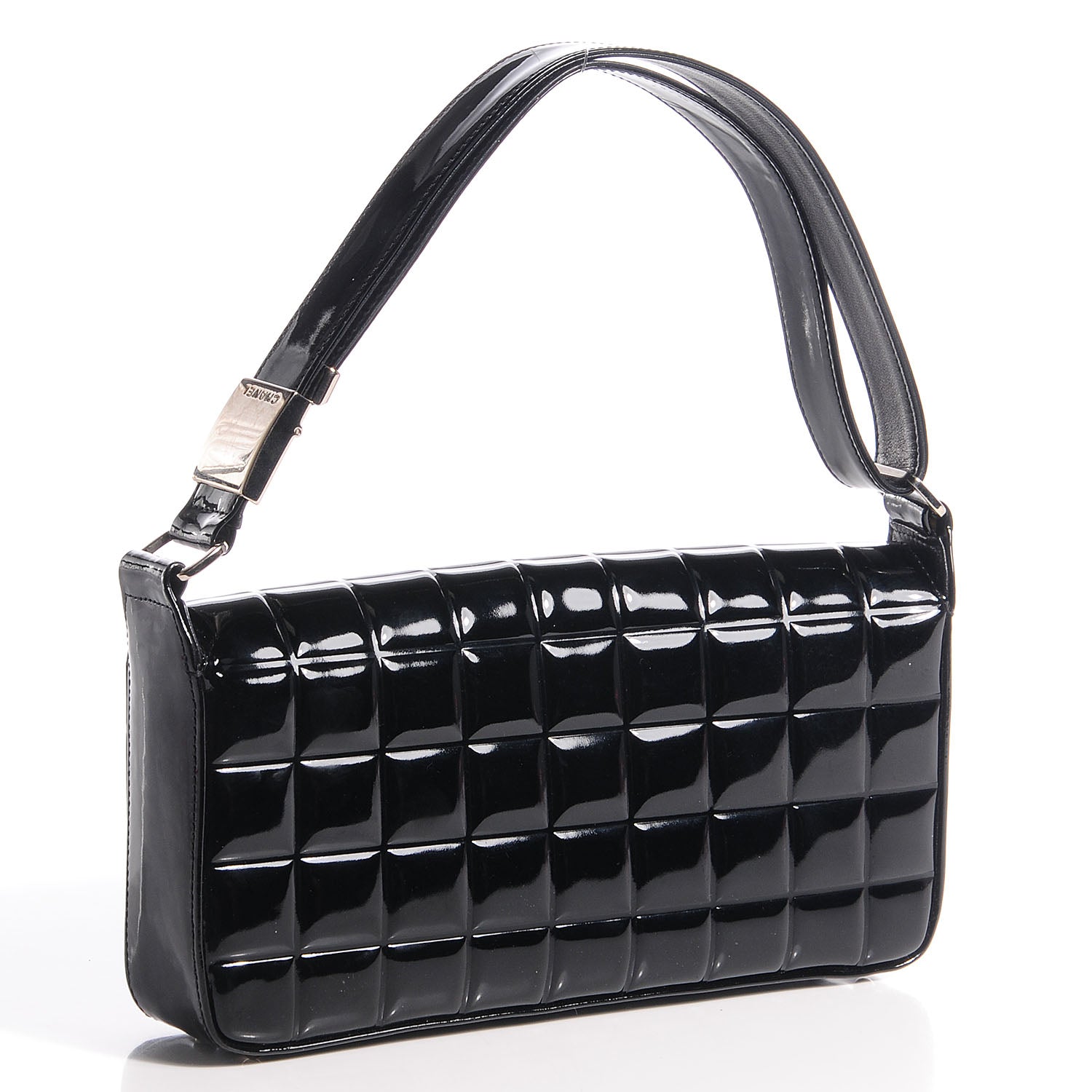Chanel Patent Chocolate Bar Quilted CC Flap Black 3 of 6