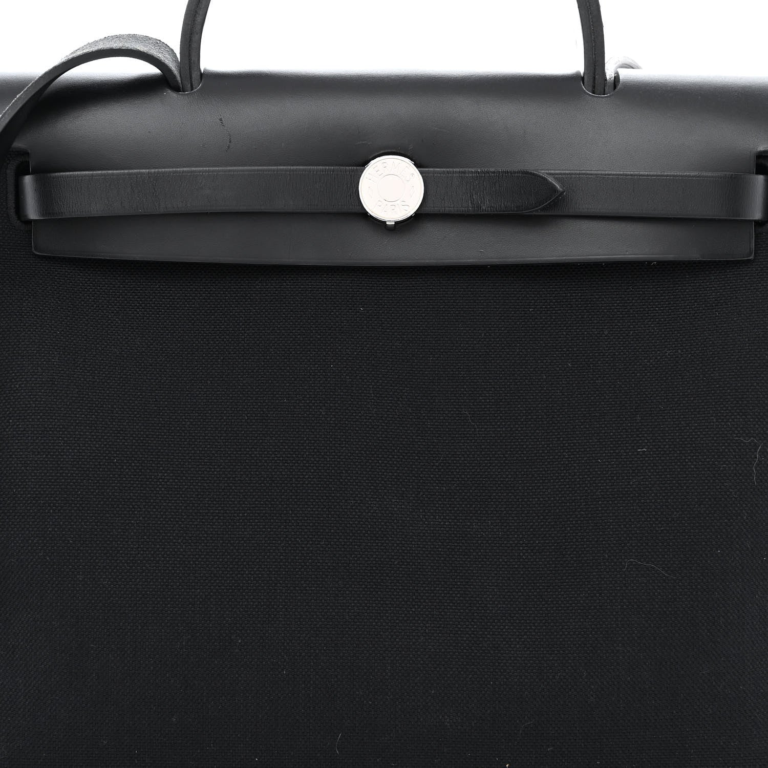 Hermes Military Toile Vache Hunter Herbag Zip PM 31 Black 10 of 13