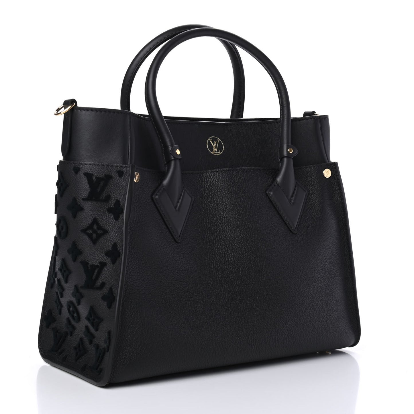 Calfskin Monogram Tufting On My Side Black