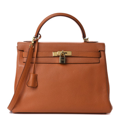 Hermes Togo Kelly Retourne 32 Orange 1 of 13