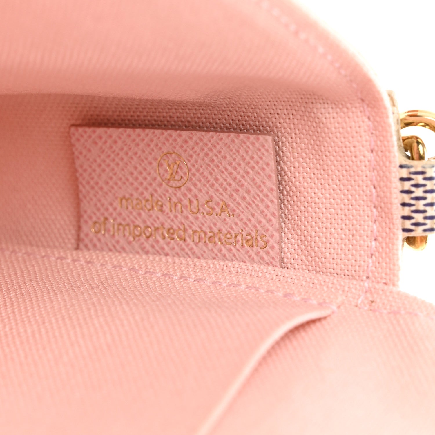Louis Vuitton Damier Azur Pochette Felicie Chain Wallet Rose Ballerine 6 of 6