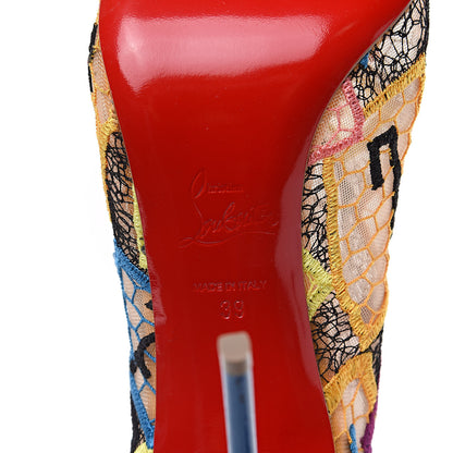 Christian Louboutin Patent Lace Gipsybootie 100 Ankle Boots 39 Multicolor 6 of 6