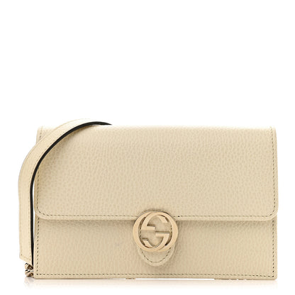 Gucci Dollar Calfskin Interlocking G Chain Wallet Ivoire 1 of 11
