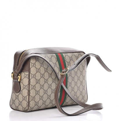 Gucci GG Supreme Monogram Web Small Ophidia Shoulder Bag Brown 3 of 7