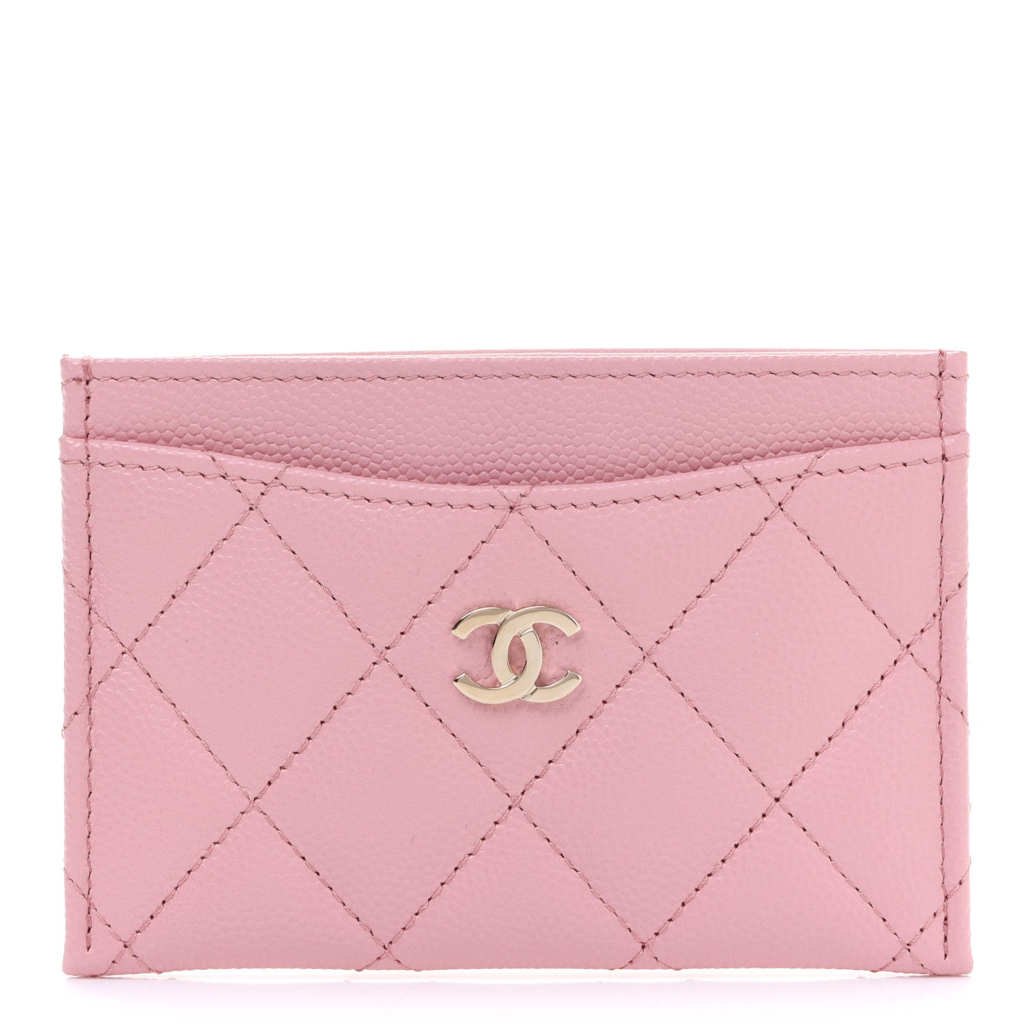 Chanel Caviar Quilted Card Holder Light Pink 1 of 9