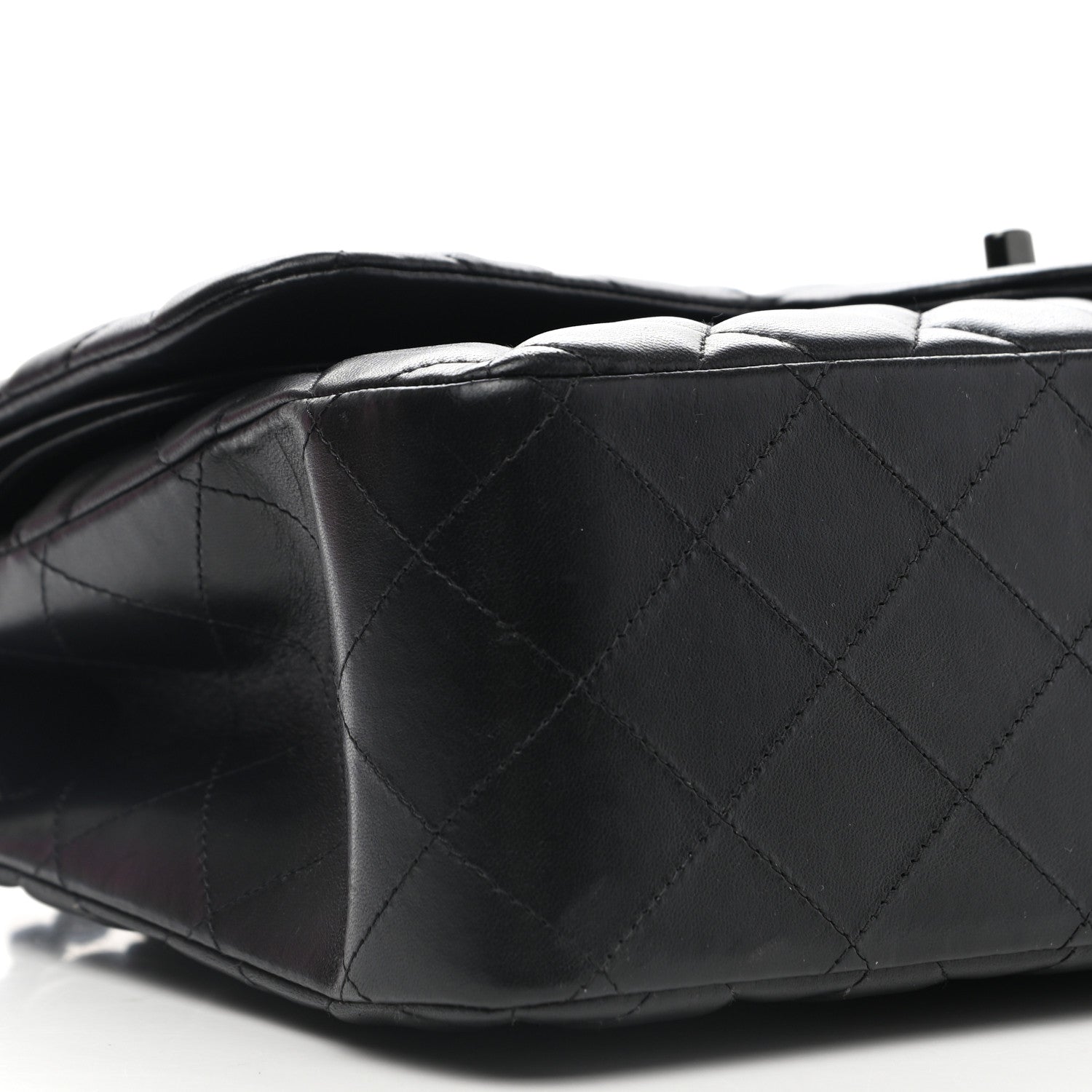 Chanel Lambskin Quilted Jumbo Double Flap So Black 9 of 13