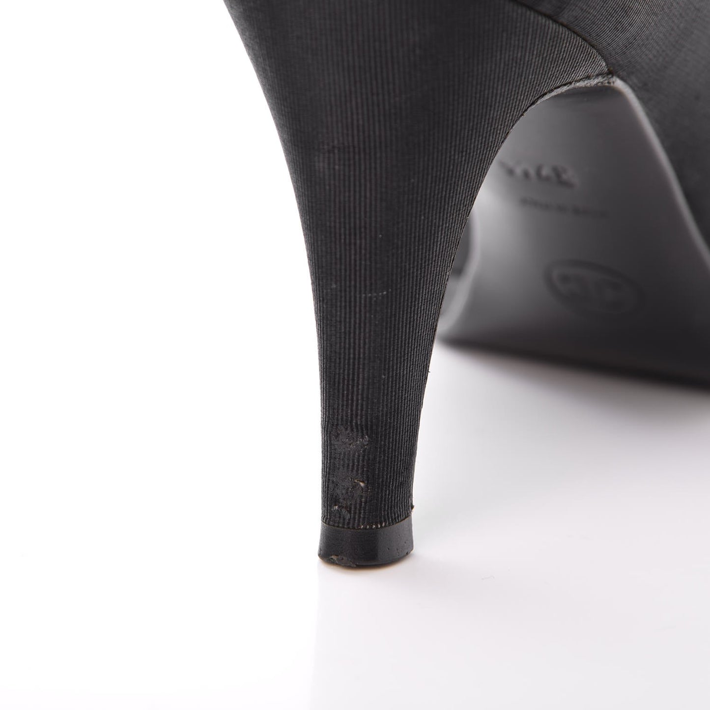 Grosgrain Cap Toe Pumps 37.5 Black