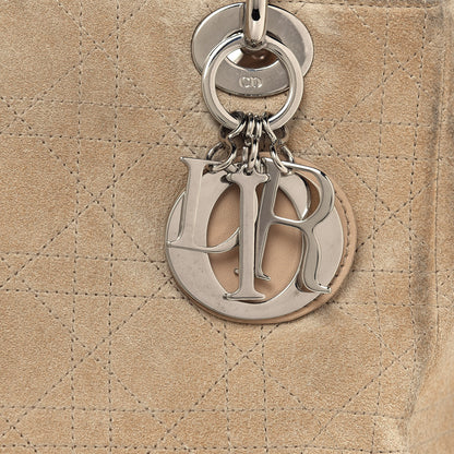Christian Dior Suede Cannage Medium Lady Dior Beige 8 of 17