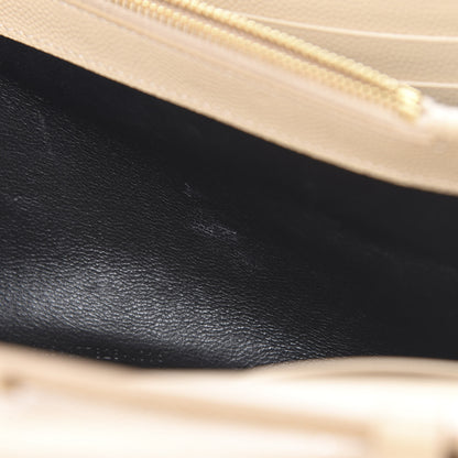 Saint Laurent Grain De Poudre Matelasse Chevron Monogram Chain Wallet Nude Powder 13 of 13