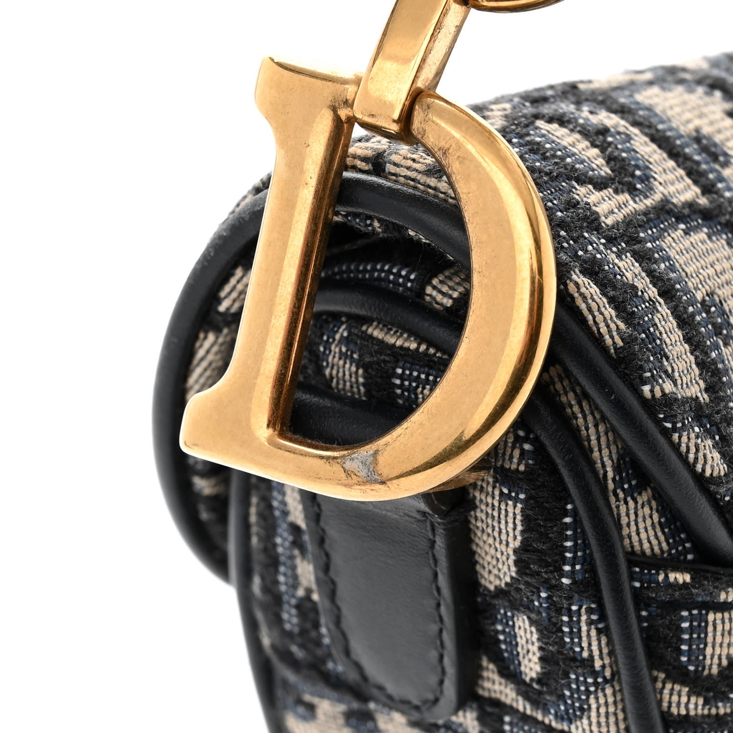 Christian Dior Oblique Mini Saddle Bag Blue 11 of 12
